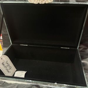 Beautiful Jewelry Mirror Box with a multi-color flower in the middle